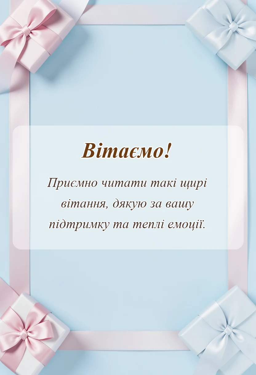 красива листівка: подяка за привітання