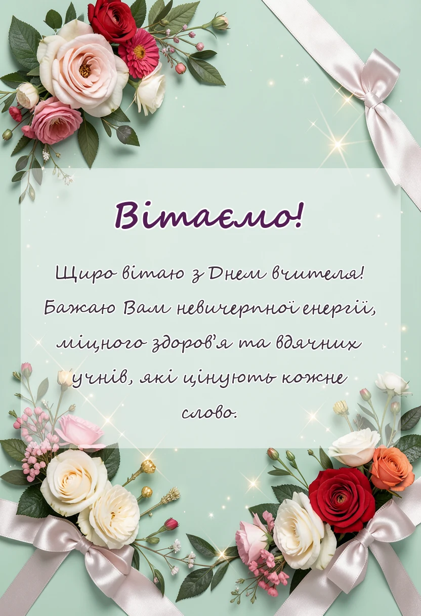 листівка з побажанням - картинки з днем вчителя