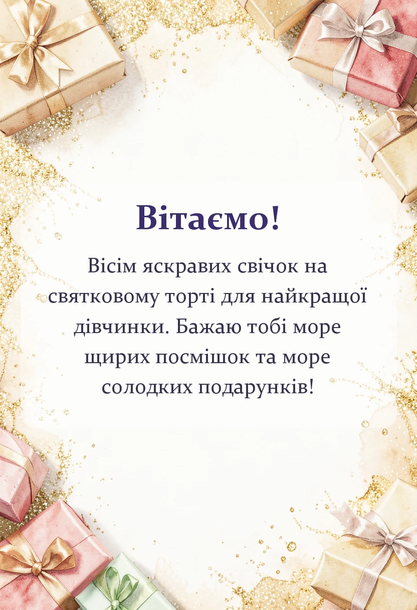 унікальна листівка - картинки з днем народження 8 років