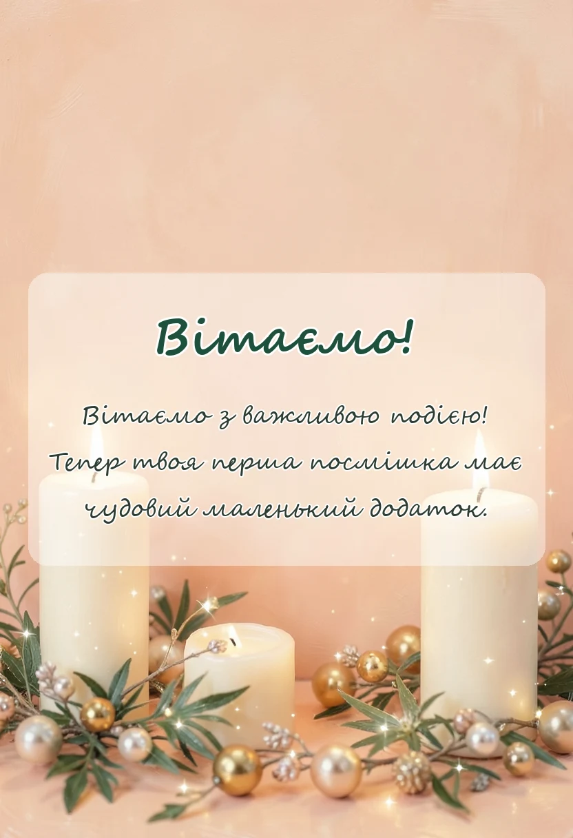 вітальна листівка - привітання з першим зубчиком