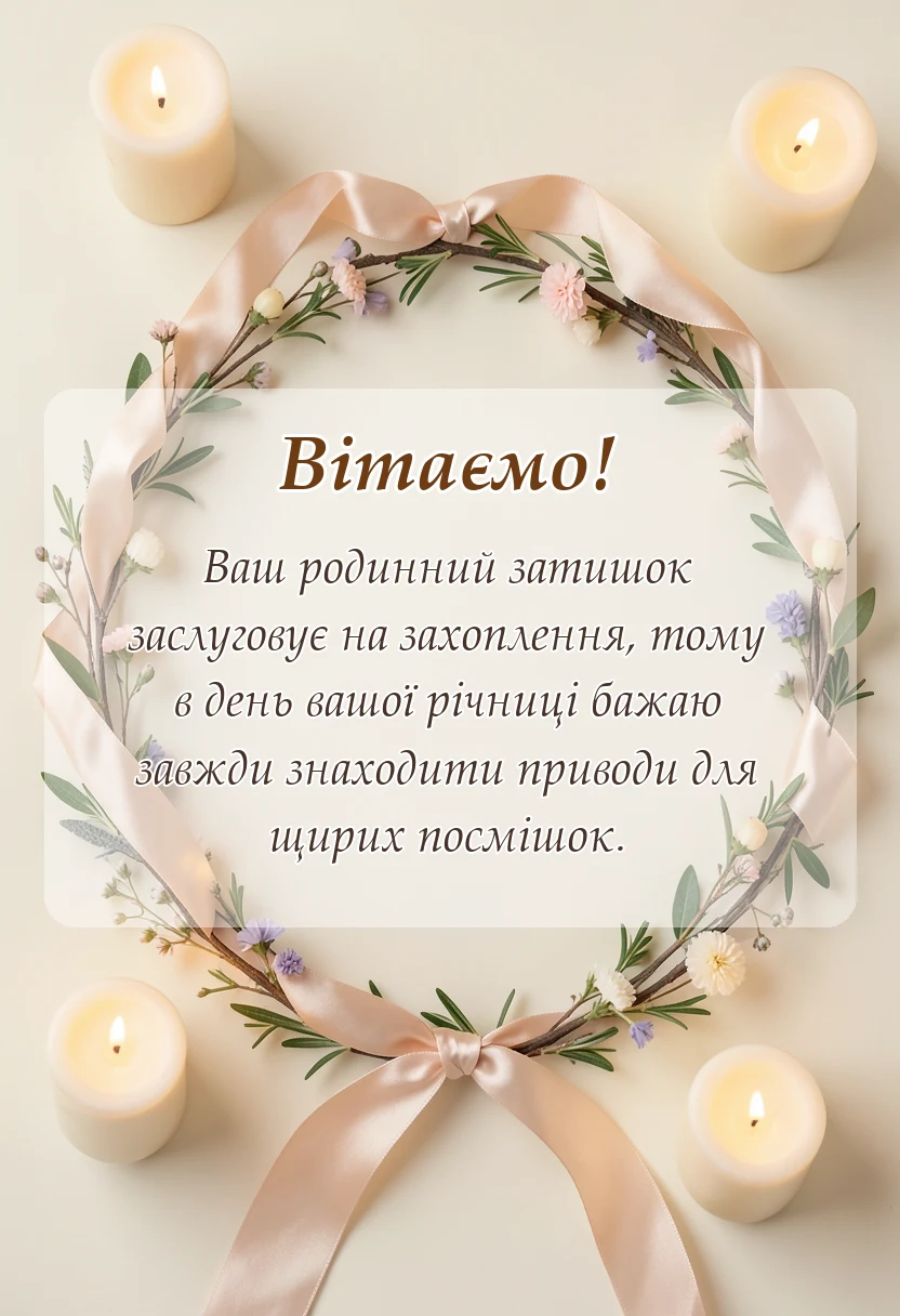 святкова картинка: фаянсове весілля привітання