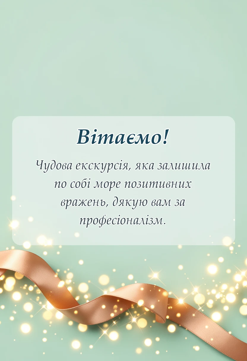 унікальна листівка - подяка за екскурсію своїми словами