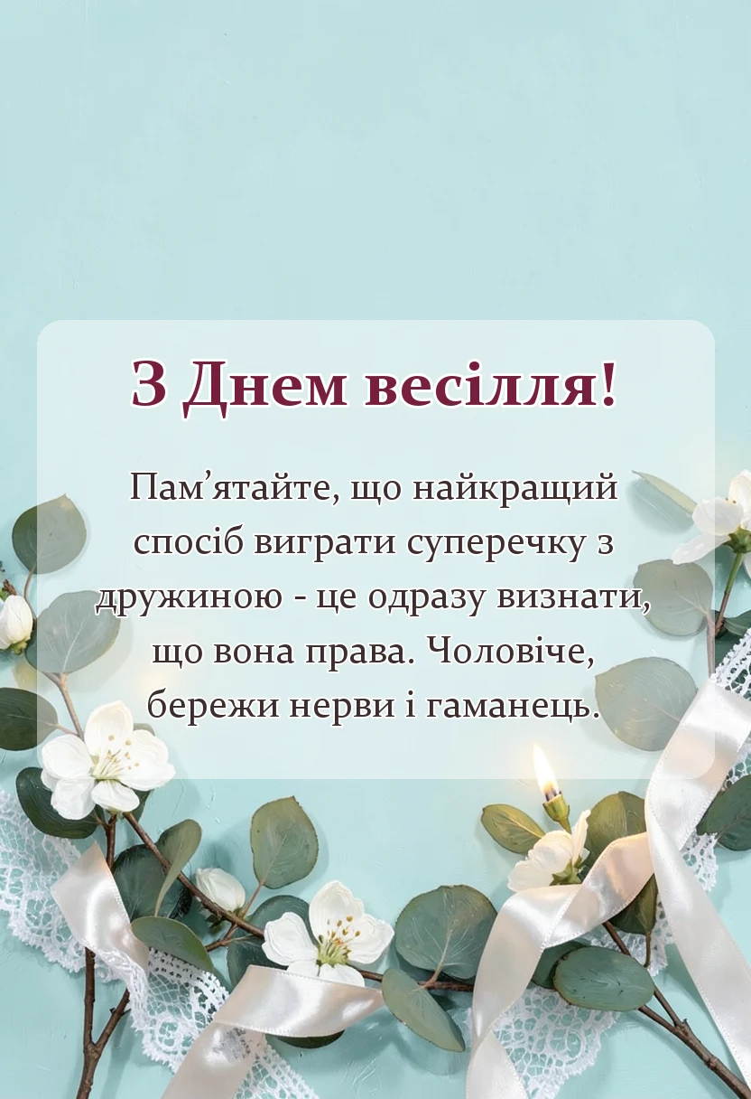 унікальна листівка - смішні цитати про весілля