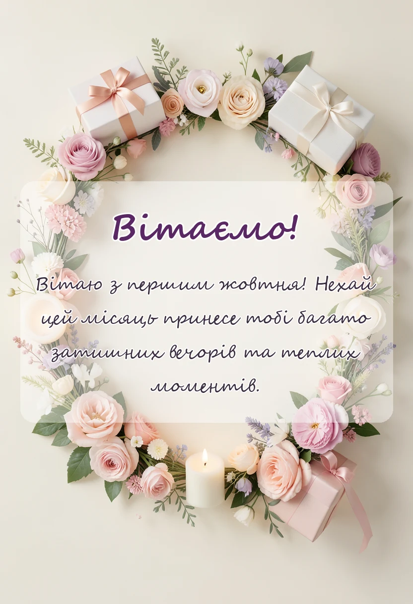 листівка з побажанням - картинки з першим жовтня