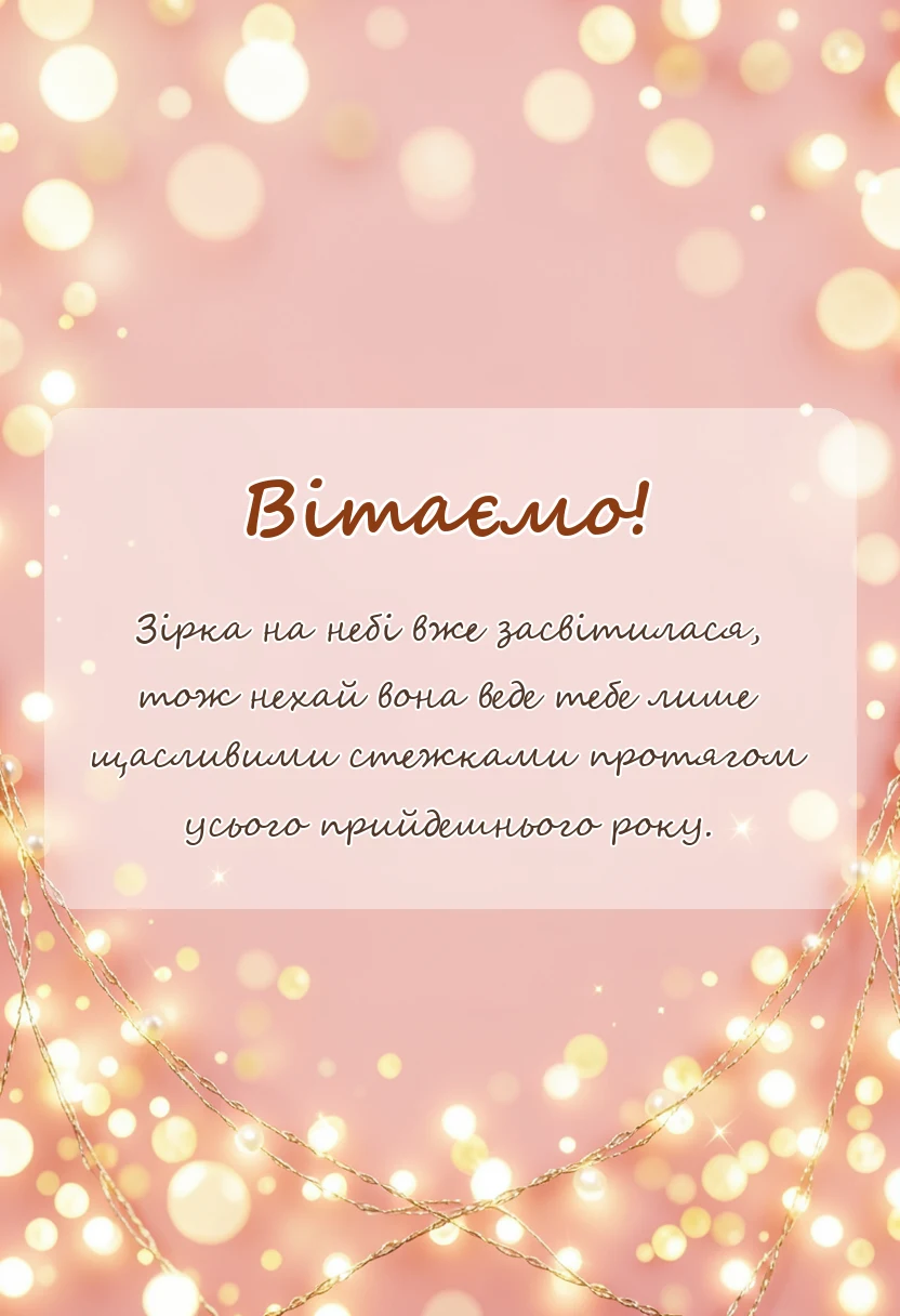 унікальна листівка - привітання з різдвом христовим українською