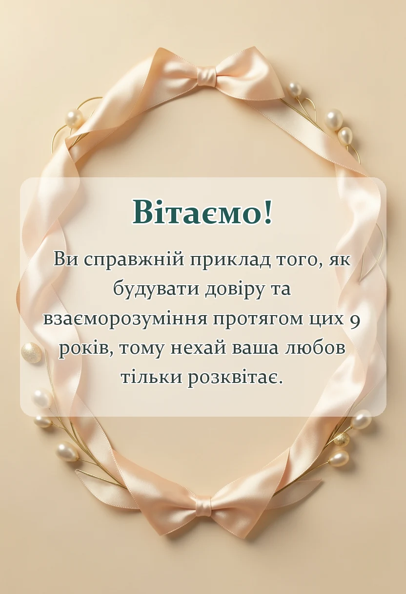 святкова картинка: фаянсове весілля привітання