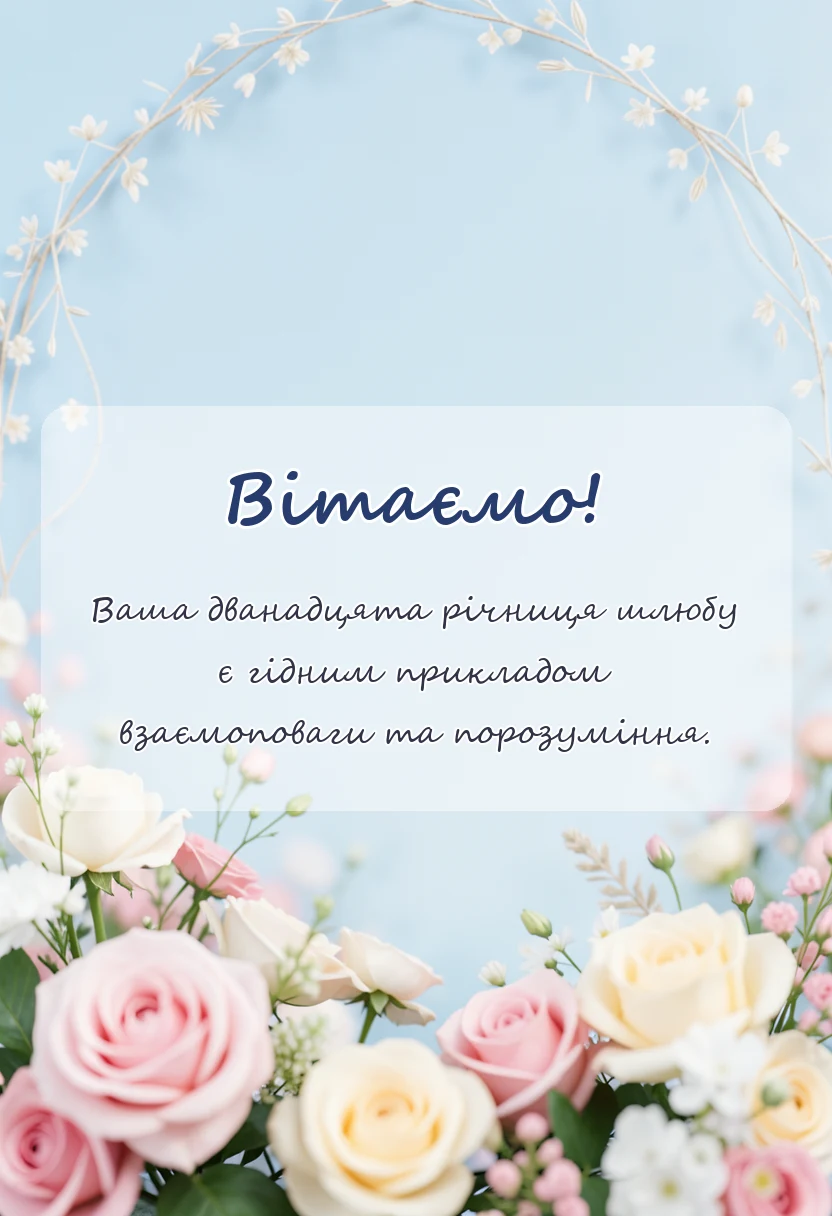 святкова картинка: привітання з нікелевим весіллям