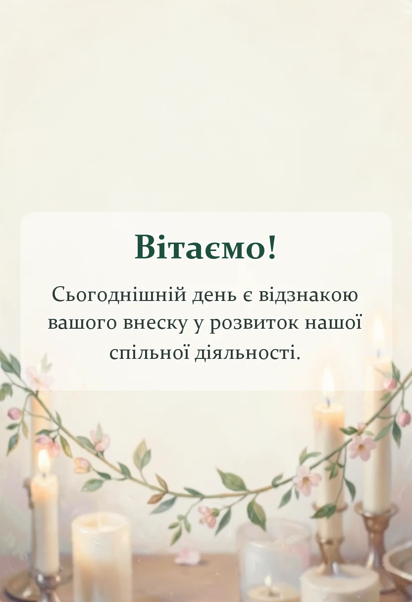 листівка з побажанням - привітання з професійним святом для колег і друзів