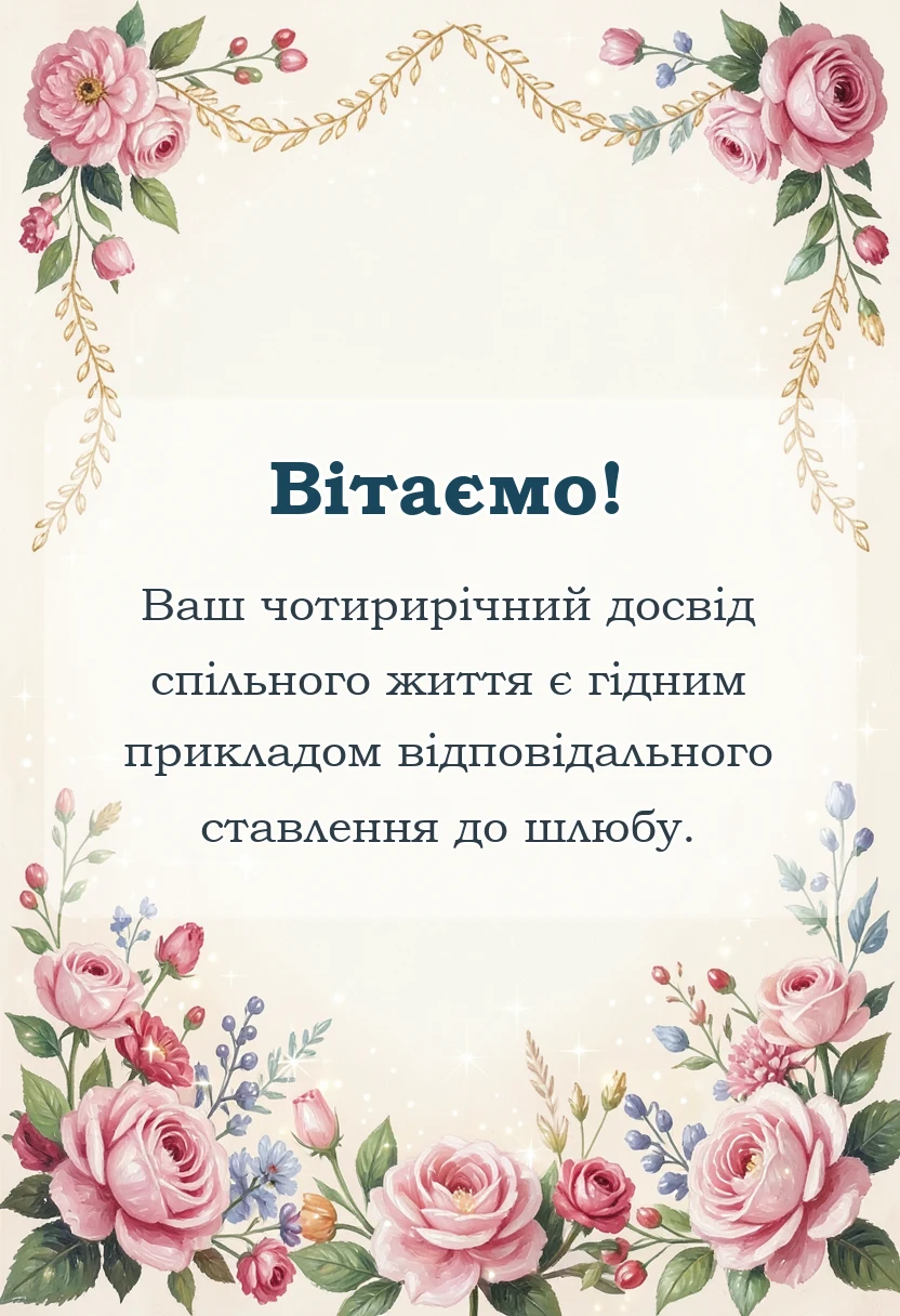 листівка з побажанням - картинки з роковиною весілля