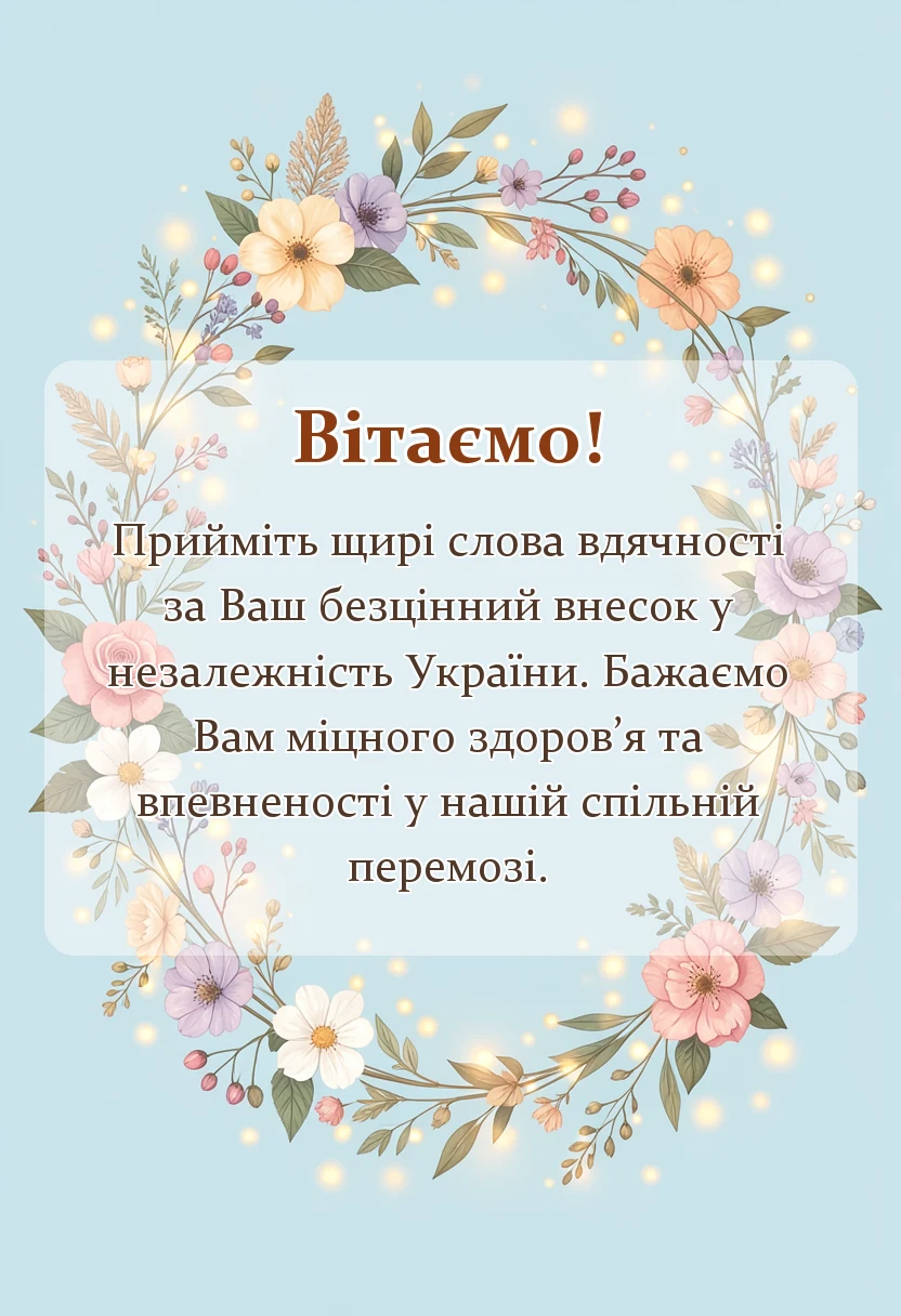 святкова картинка: вітання з днем захисників україни