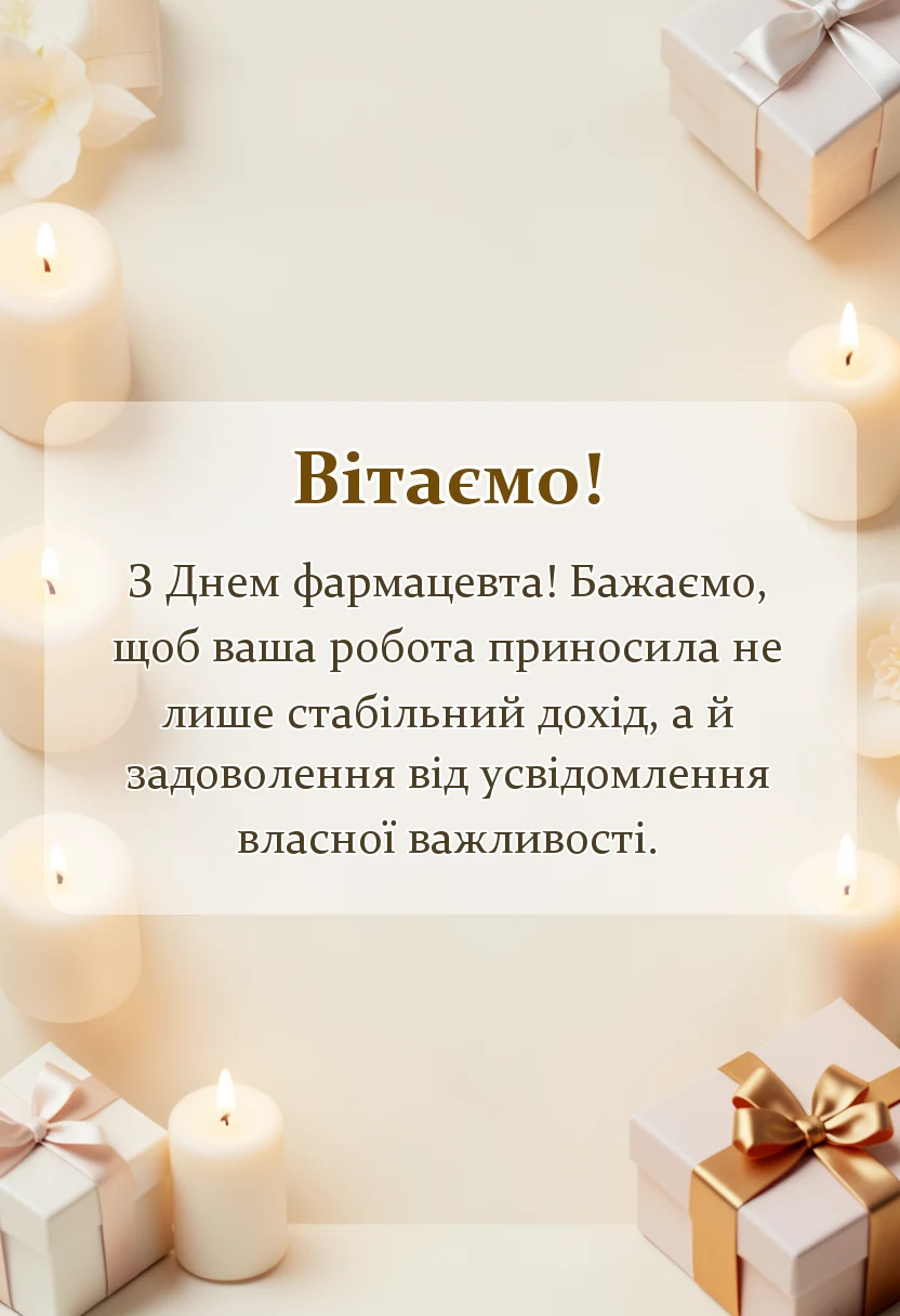 красива листівка: прикольні привітання з днем фармацевта