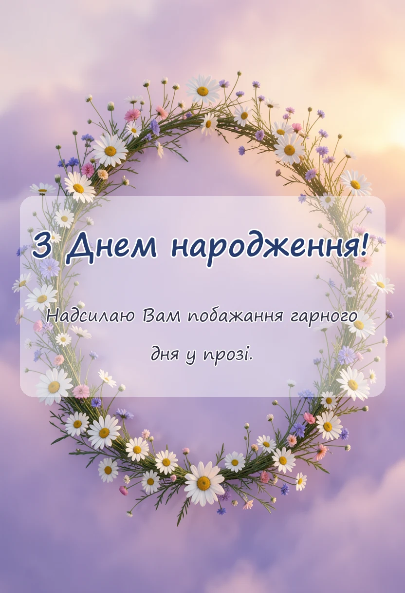 унікальна листівка - побажання гарного дня