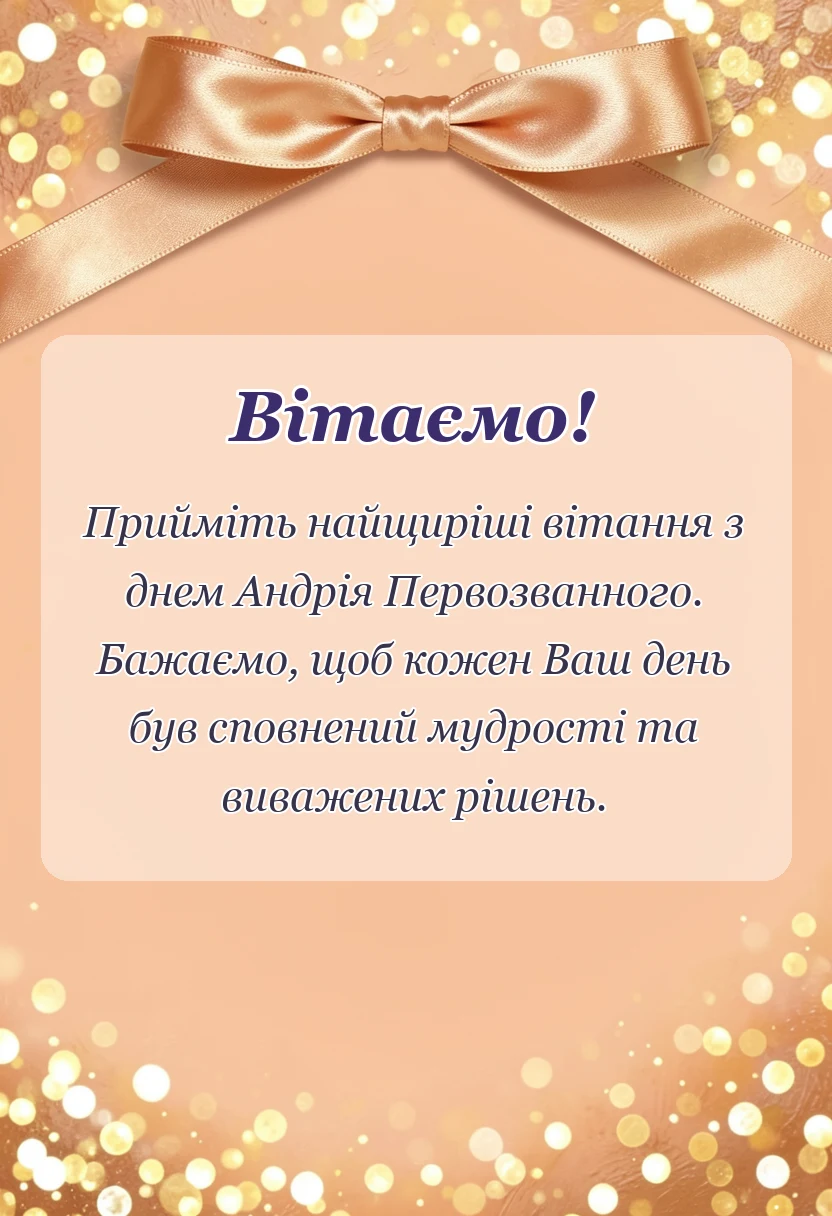 вітальна листівка - привітання з днем андрія первозванного картинки