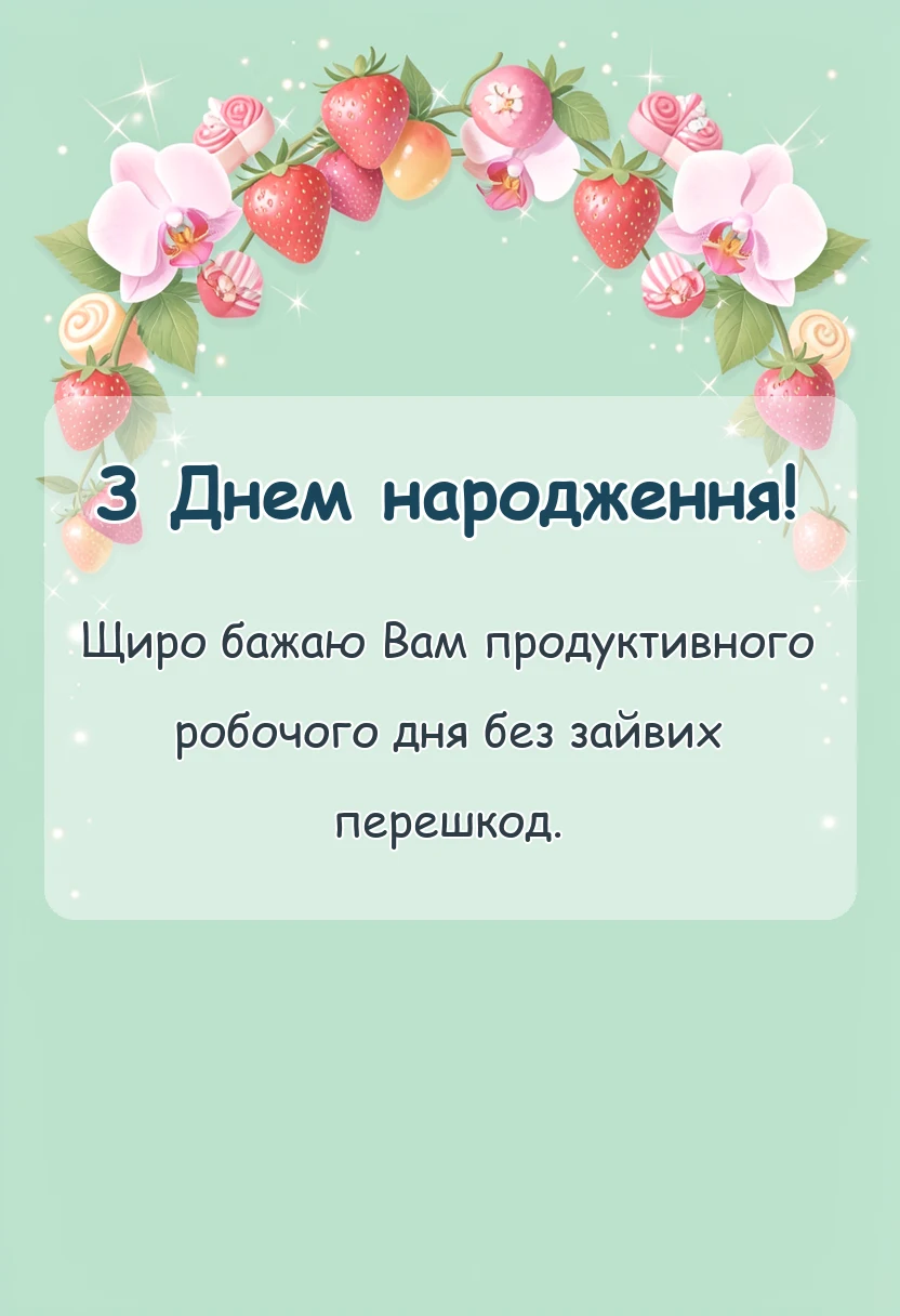 листівка з побажанням - побажання гарної зміни на роботі