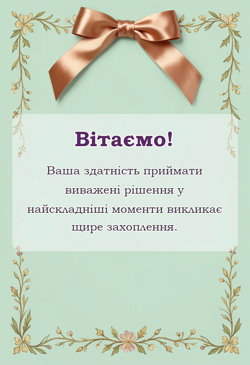 святкова картинка: слова подяки керівнику
