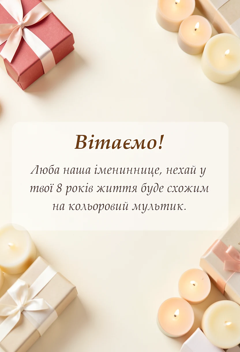 унікальна листівка - картинки з днем народження 8 років