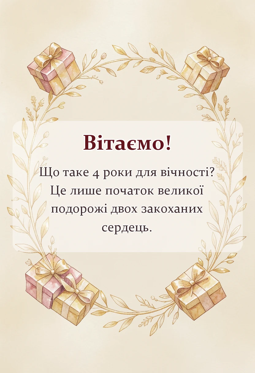 вітальна листівка - картинки з роковиною весілля