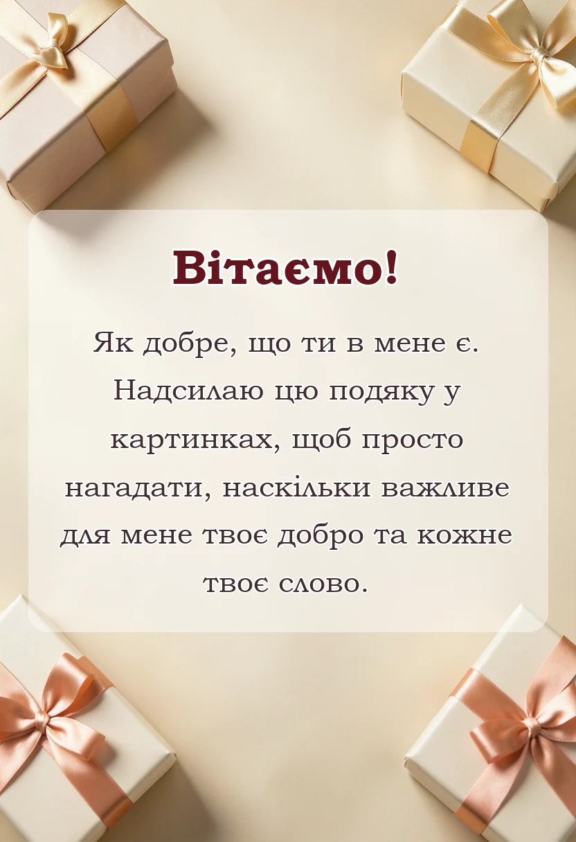 вітальна листівка - нові картинки дякую
