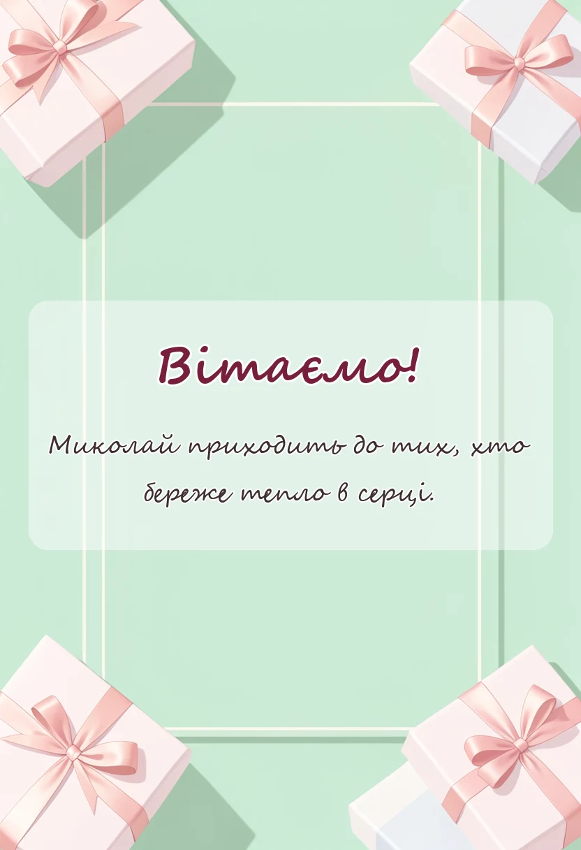унікальна листівка - що можна побажати у миколая