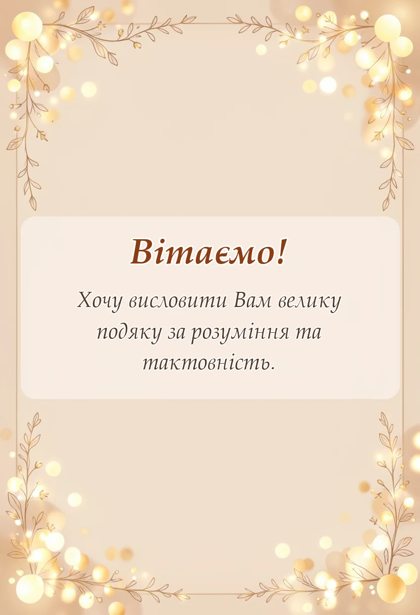 вітальна листівка - слова подяки керівнику