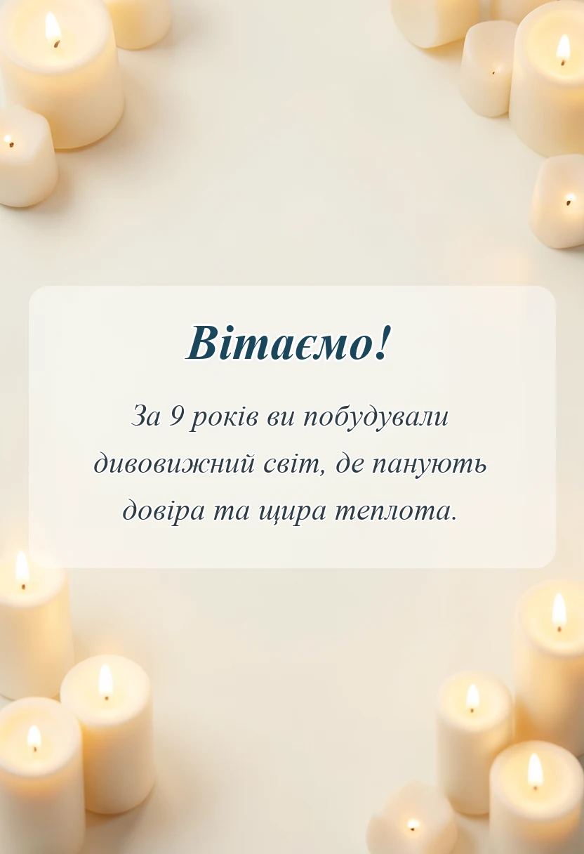 вітальна листівка - фаянсове весілля привітання