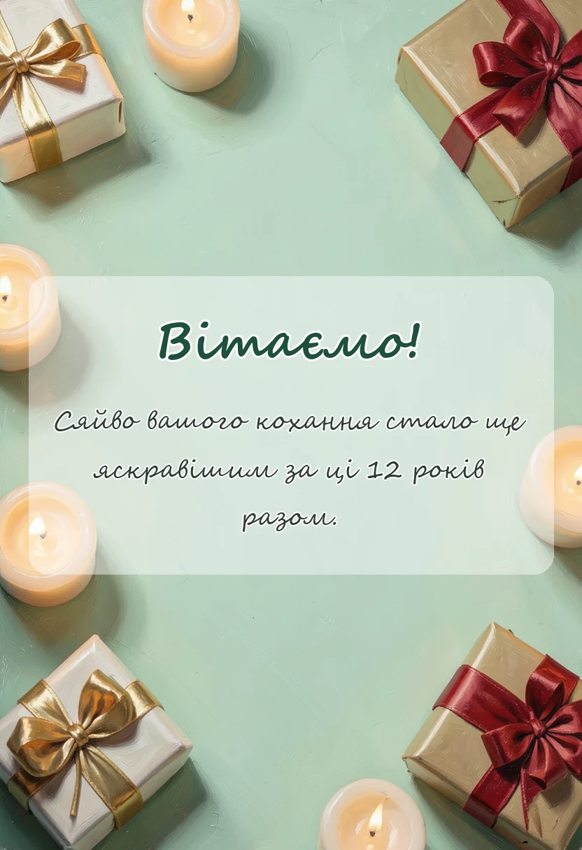 унікальна листівка - картинки з нікелевим весіллям