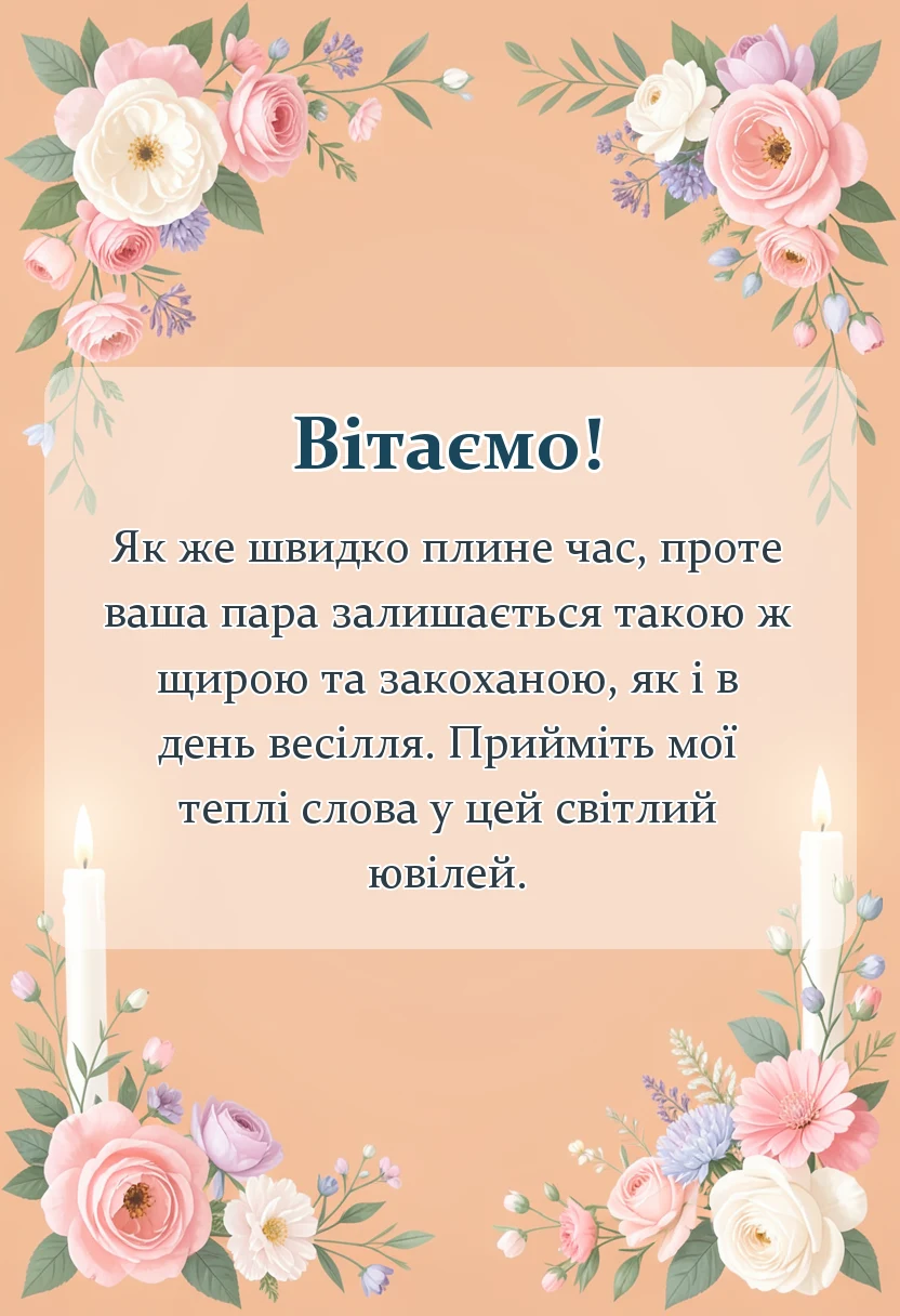 вітальна листівка - привітання з річницею весілля двадцять років картинки