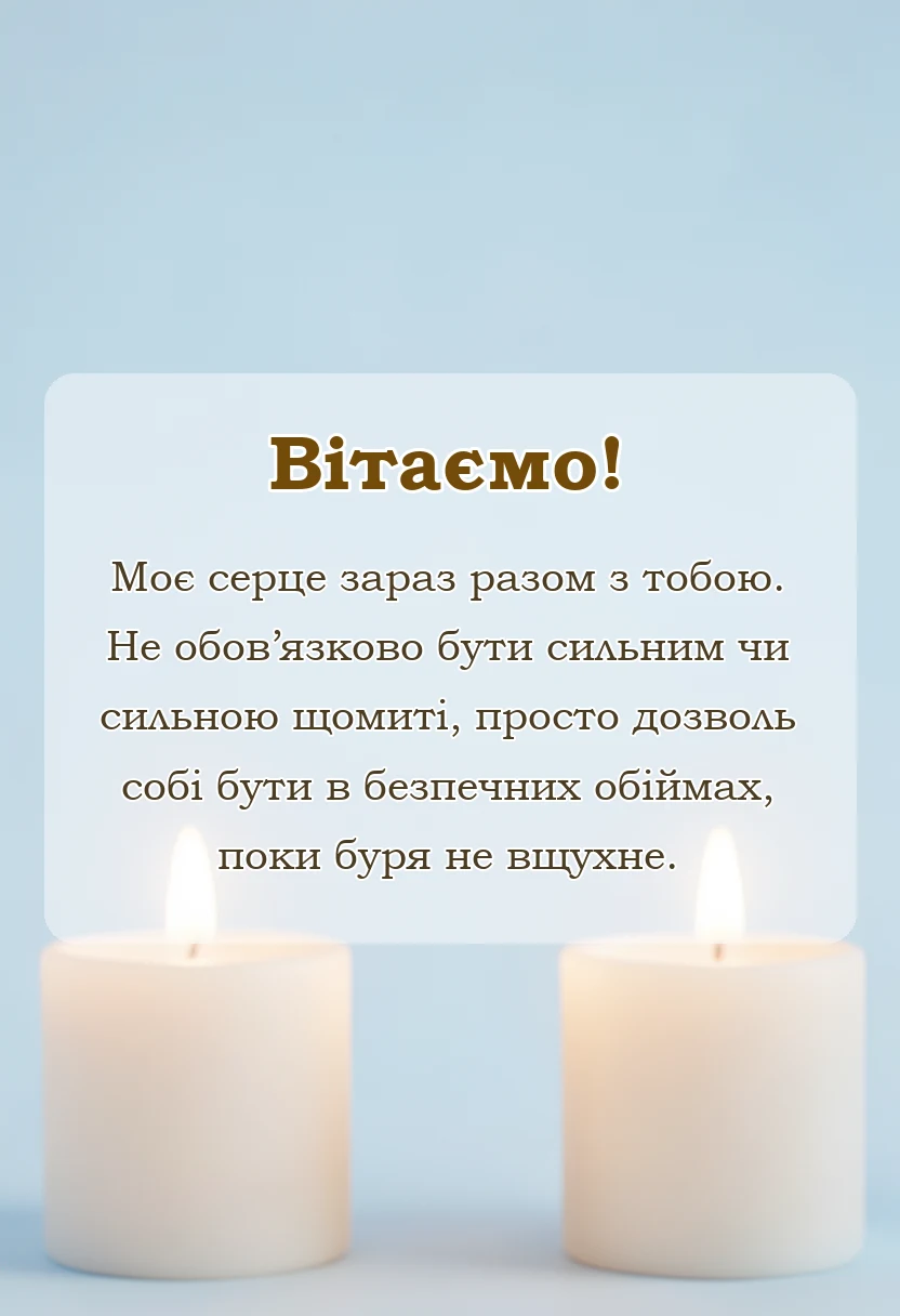 вітальна листівка - що сказати замість тримайся