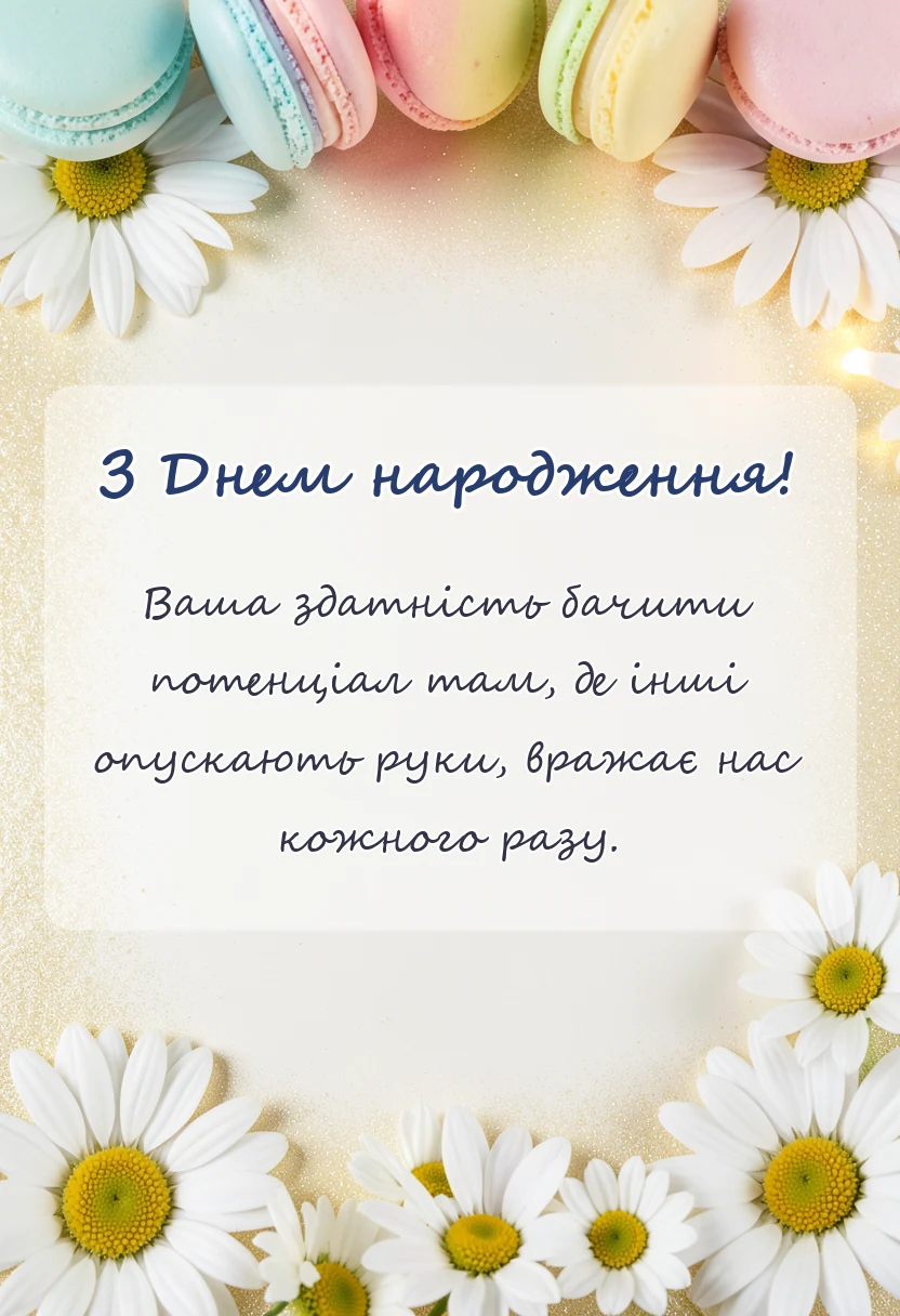 вітальна листівка - привітання з днем народження директору