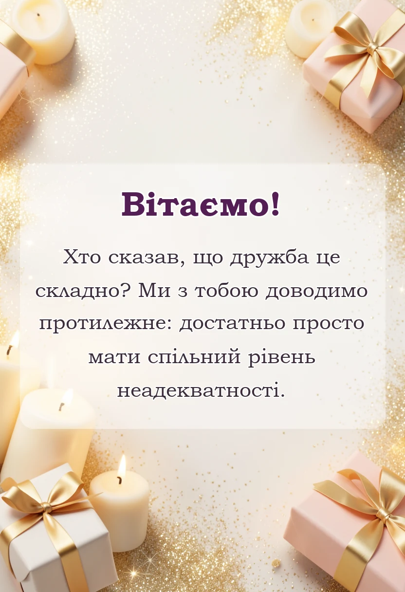 красива листівка: привітання з міжнародним днем дружби
