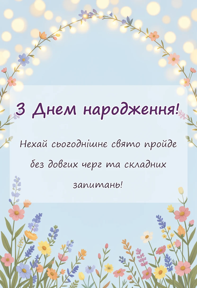 святкова картинка: привітання священика з днем народження