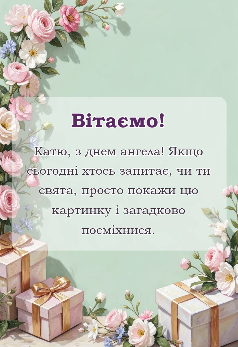унікальна листівка - картинки з днем святої катерини