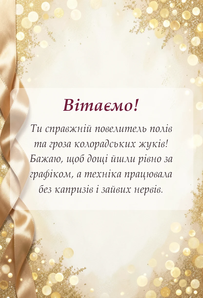 вітальна листівка - що побажати фермеру