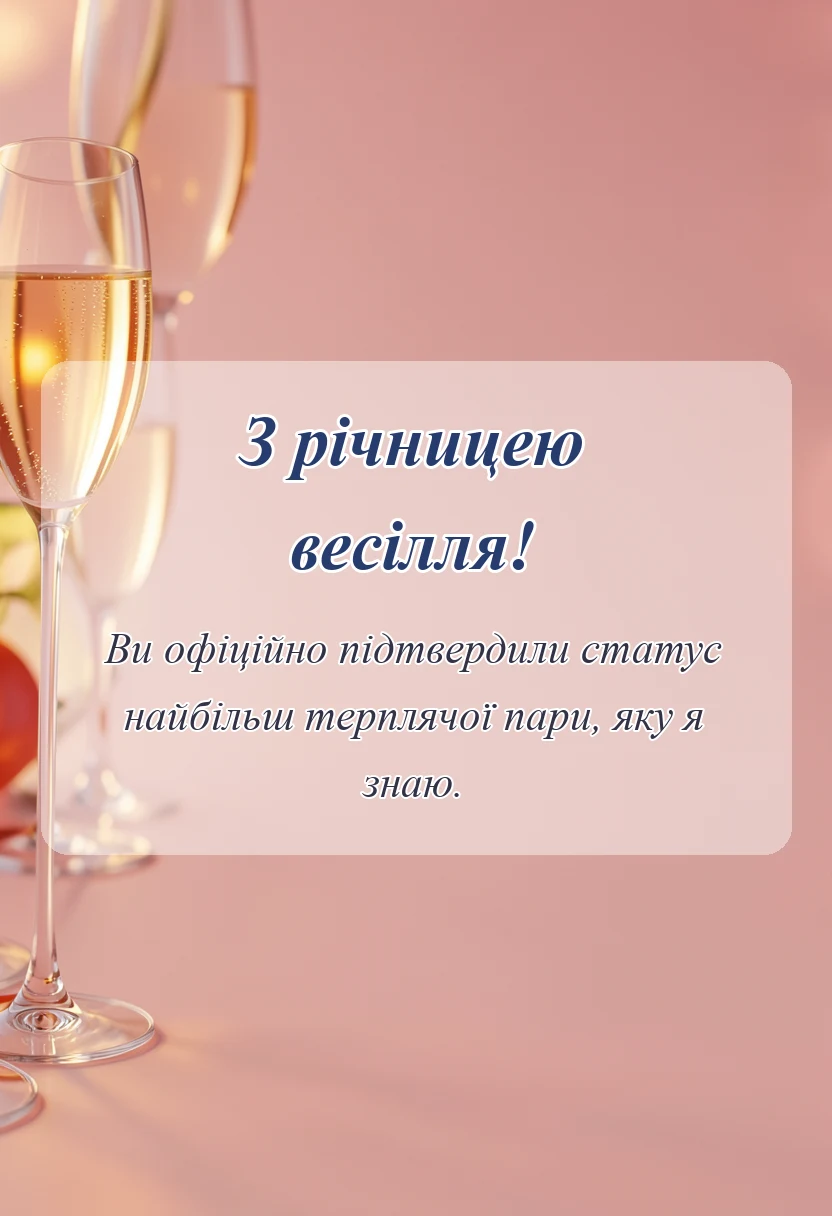 листівка з побажанням - короткі привітання з річницею весілля своїми словами