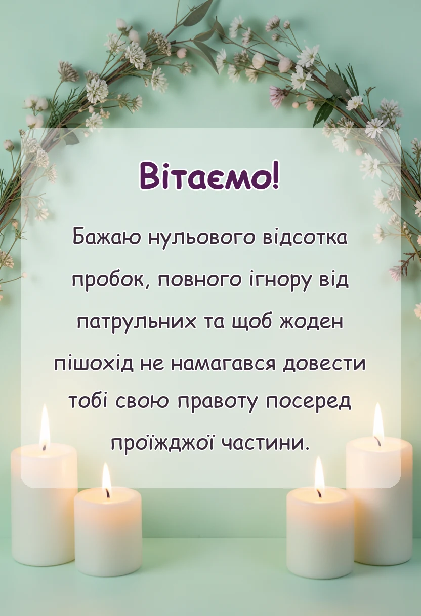 унікальна листівка - привітання з днем автомобіліста