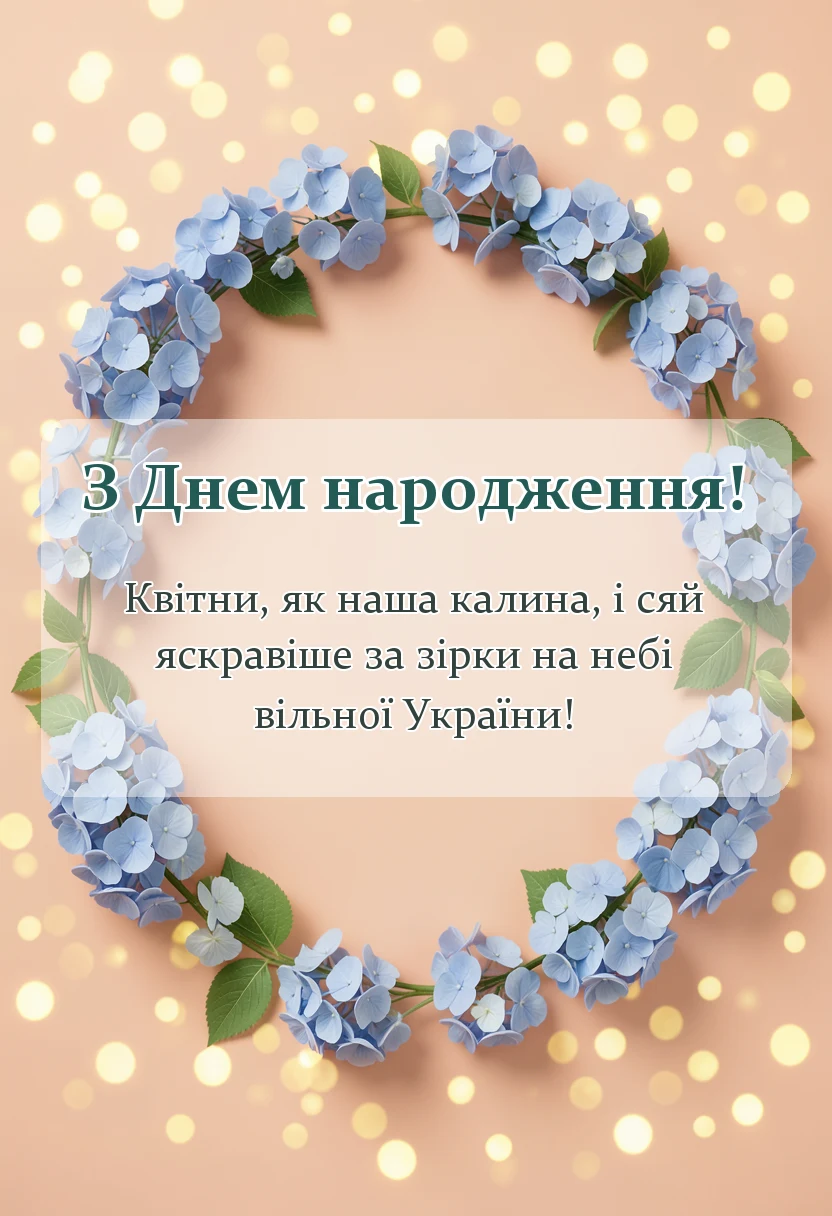 святкова картинка: патріотичні привітання з днем народження