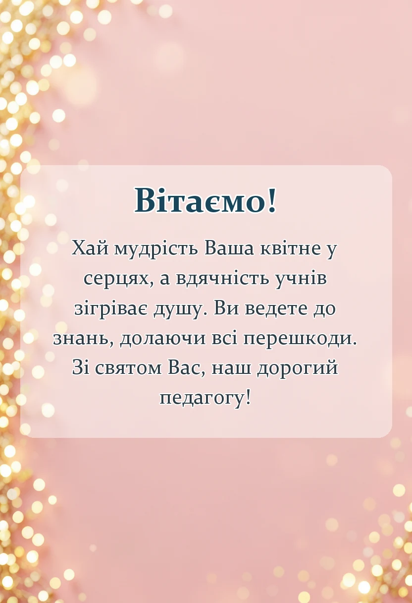 вітальна листівка - картинки з днем вчителя