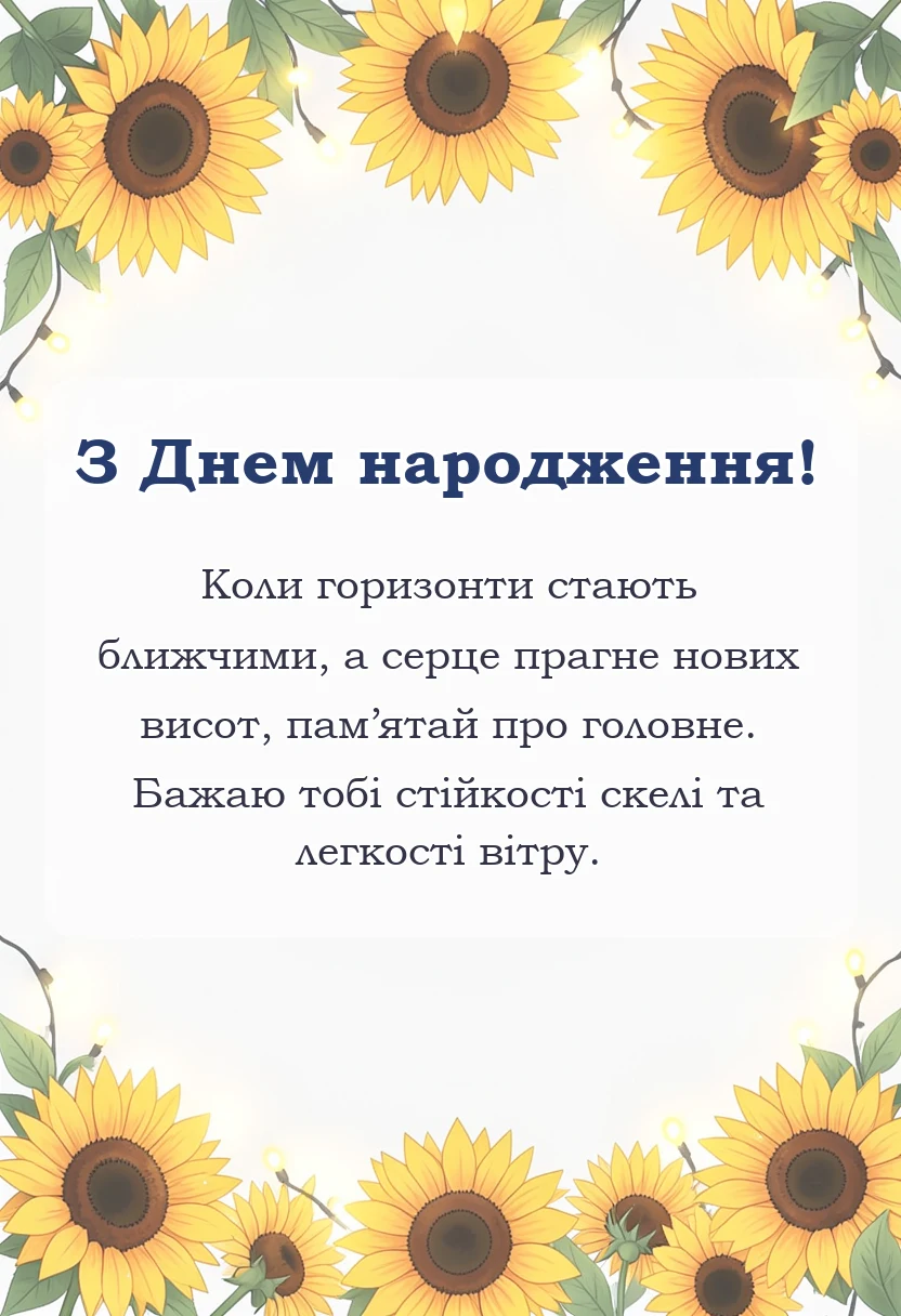 вітальна листівка - привітання з днем народження друга чоловіка