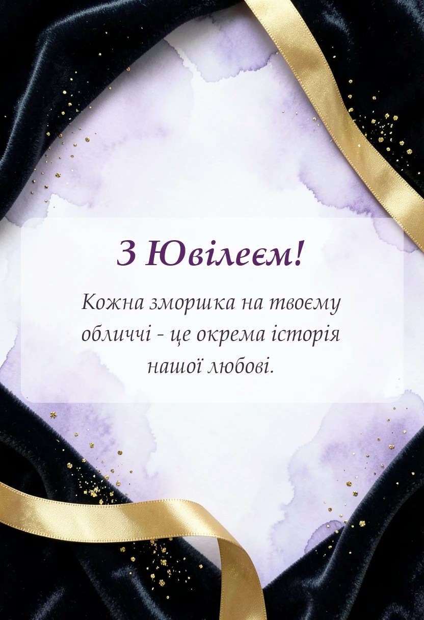 вітальна листівка - привітання з ювілеєм мамі своїми словами