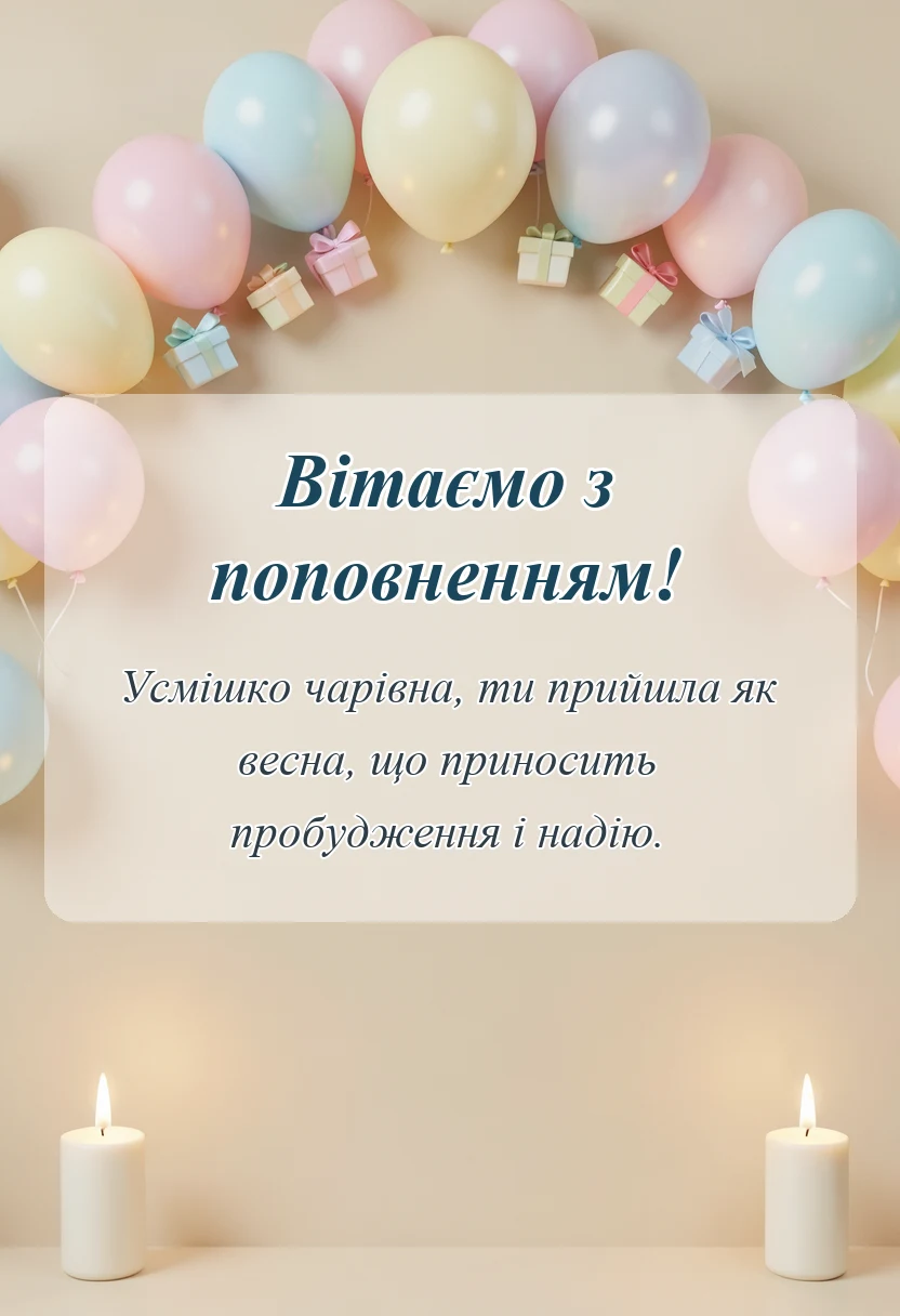 красива листівка: побажання новонародженій дівчинці