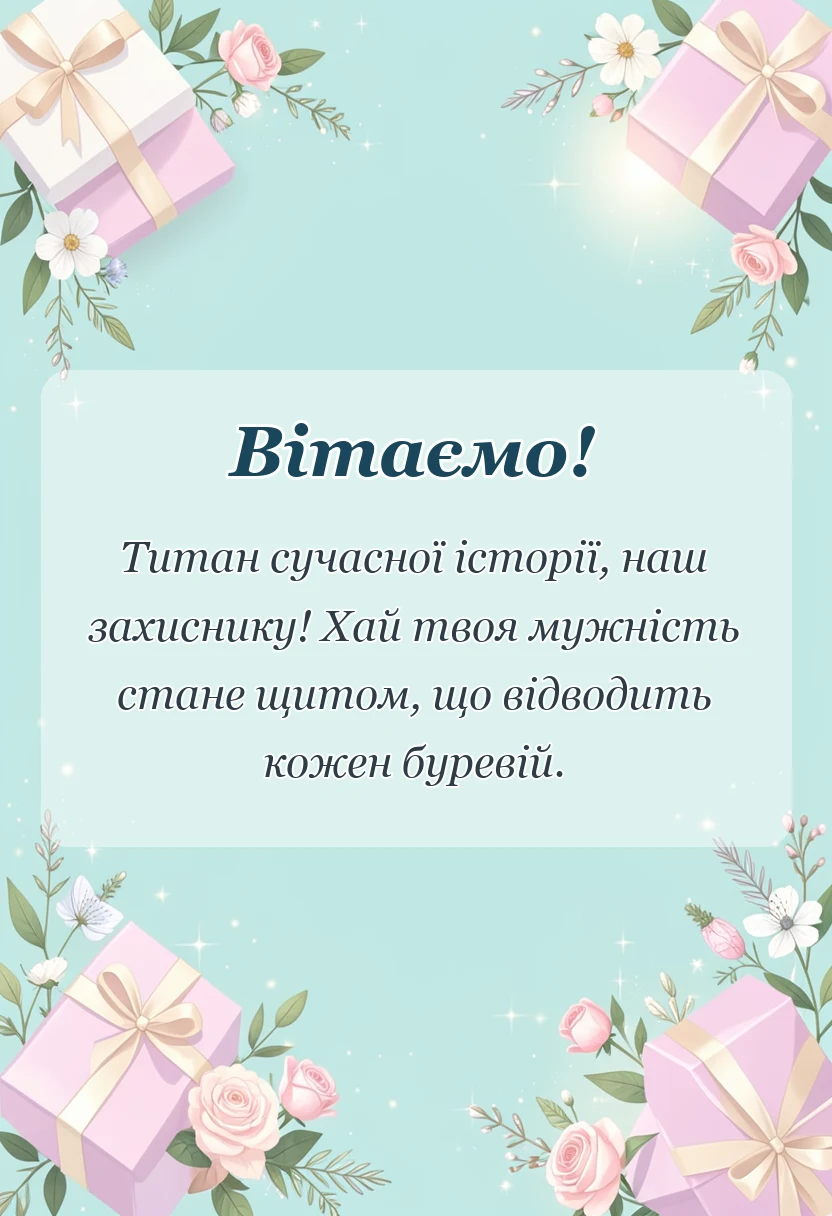 унікальна листівка - вітання з днем захисників україни