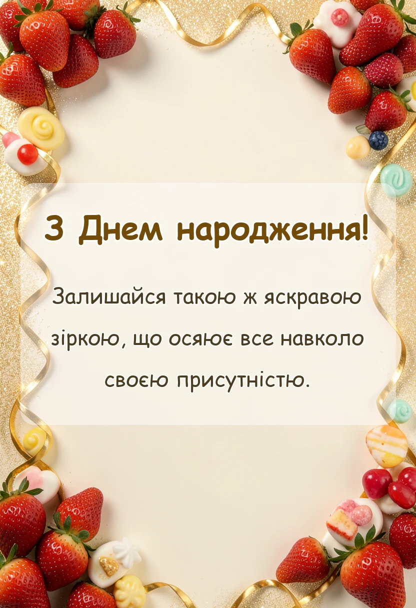 унікальна листівка - привітання з днем народження на 1 рік
