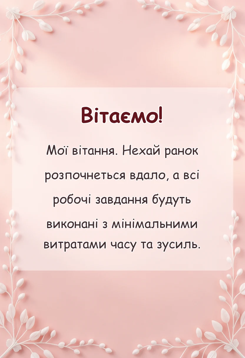 вітальна листівка - картинки з добрим ранком
