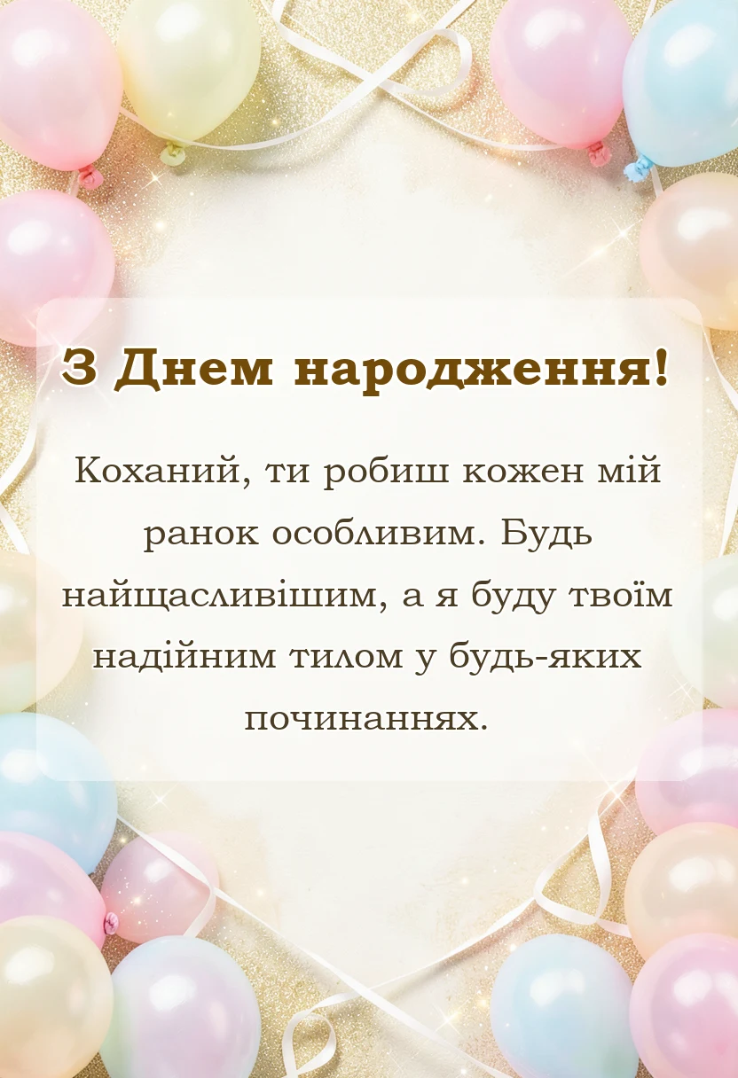 листівка з побажанням - короткі привітання з днем народження