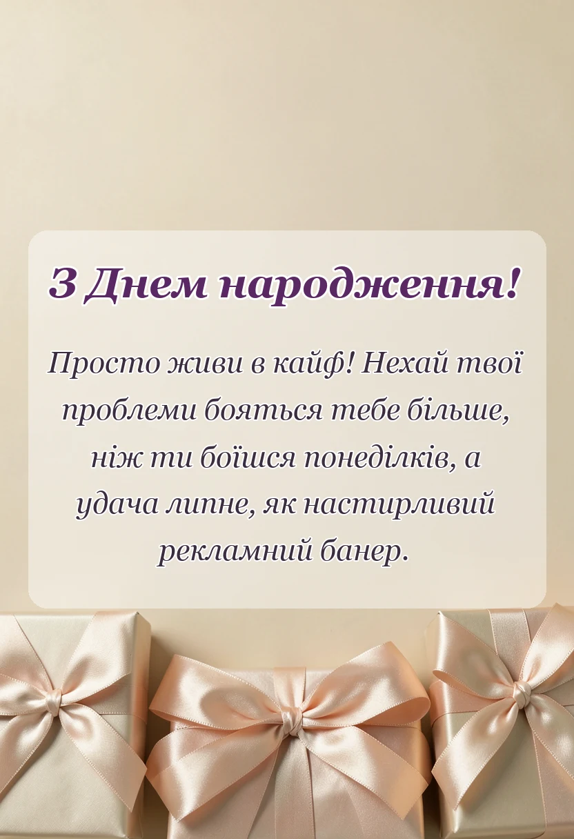 унікальна листівка - побажання своїми словами