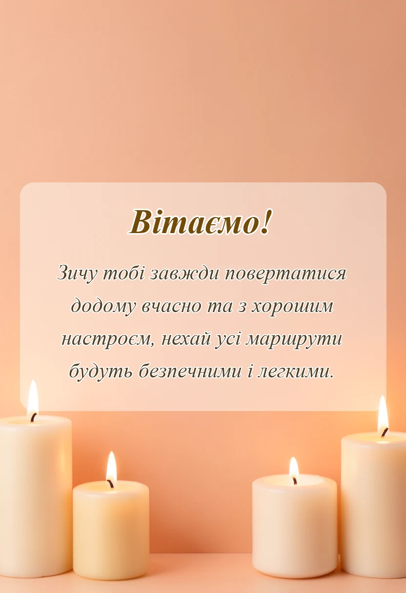 красива листівка: привітання з днем автомобіліста своїми словами