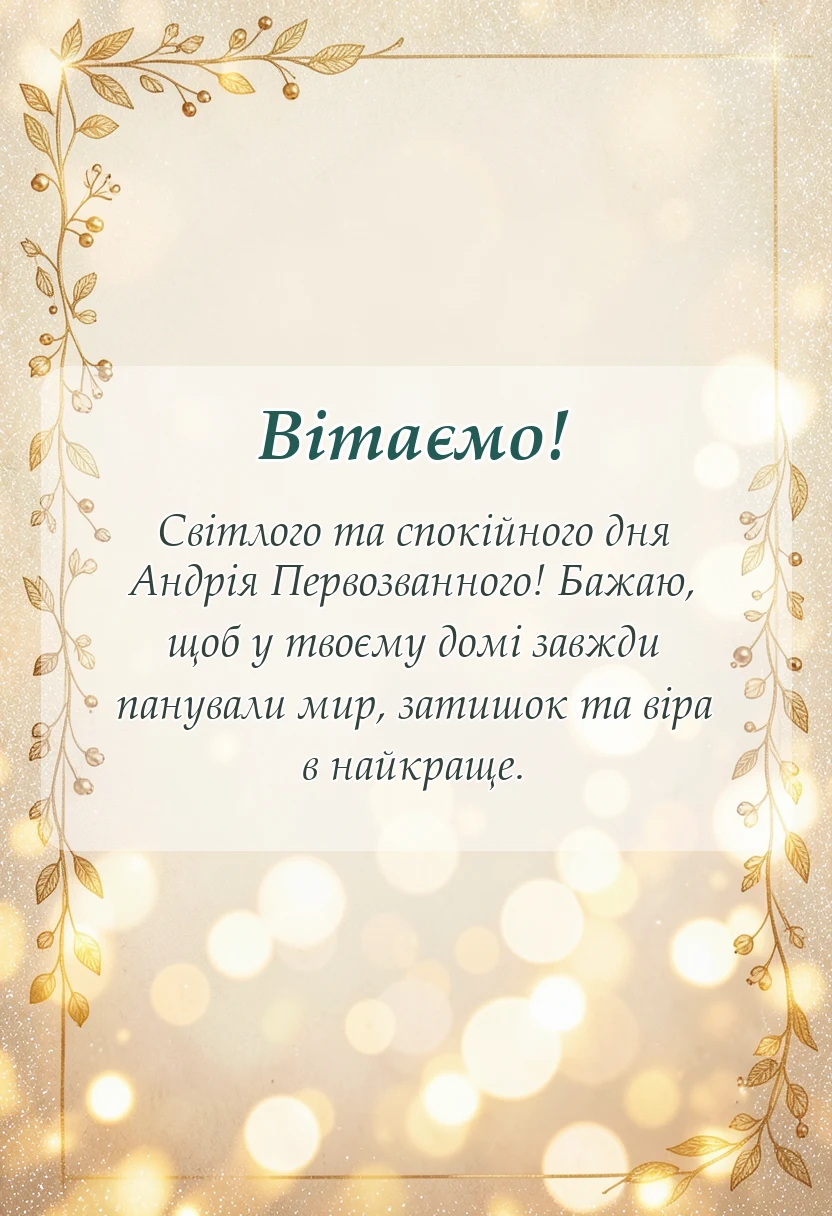 унікальна листівка - привітання з днем андрія первозванного картинки своїми словами