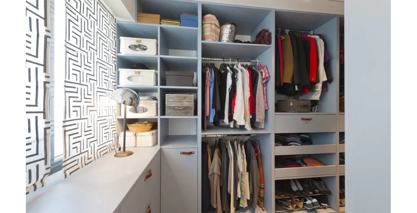 Organized closet interior