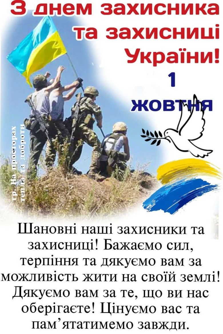 Вітання захисникам України на День Зброжних Сил