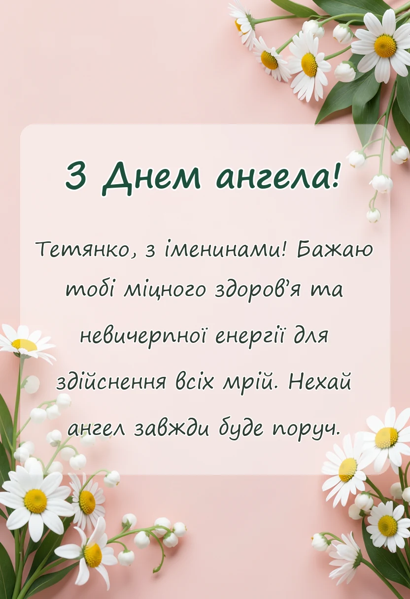 красива листівка: день ангела тетяни